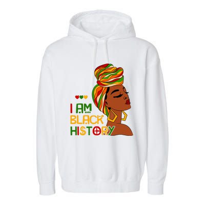 I Am Black History Month African American Garment-Dyed Fleece Hoodie