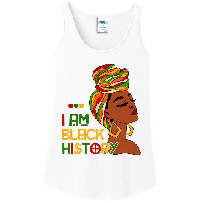 I Am Black History Month African American Ladies Essential Tank