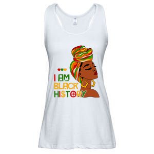 I Am Black History Month African American Ladies Essential Flowy Tank