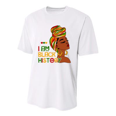 I Am Black History Month African American Youth Performance Sprint T-Shirt