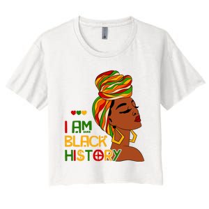 I Am Black History Month African American Women's Crop Top Tee