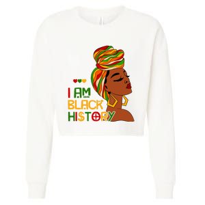 I Am Black History Month African American Cropped Pullover Crew