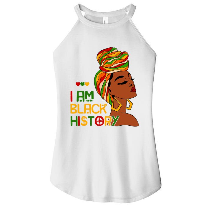 I Am Black History Month African American Women's Perfect Tri Rocker Tank