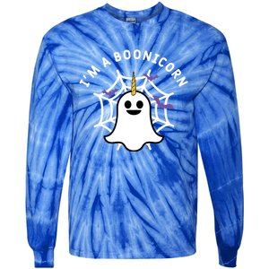 Im A Boonicorn Funny Unicorn Ghost Gift Tie-Dye Long Sleeve Shirt