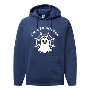 Im A Boonicorn Funny Unicorn Ghost Gift Performance Fleece Hoodie