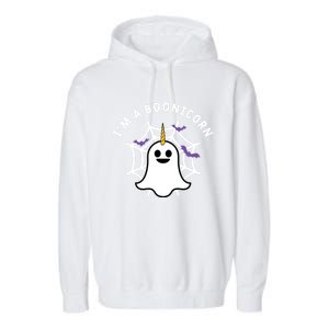 Im A Boonicorn Funny Unicorn Ghost Gift Garment-Dyed Fleece Hoodie