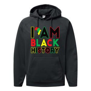 I Am Black History Month African American Pride Celebration Performance Fleece Hoodie