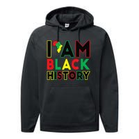 I Am Black History Month African American Pride Celebration Performance Fleece Hoodie