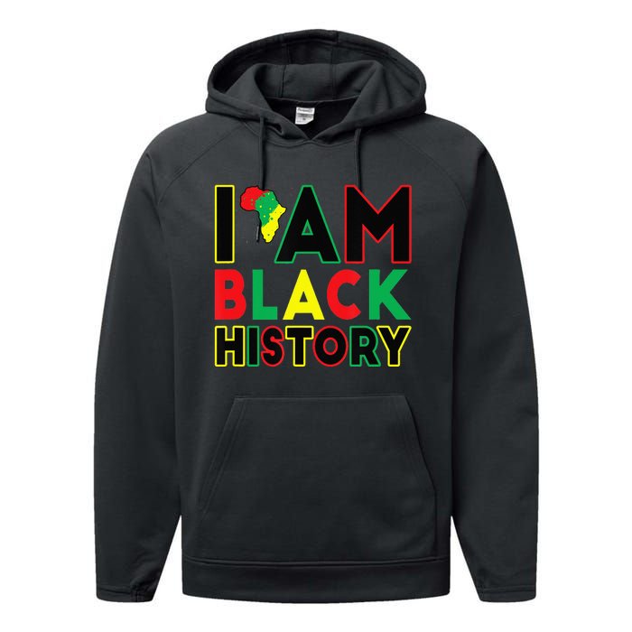 I Am Black History Month African American Pride Celebration Performance Fleece Hoodie