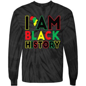 I Am Black History Month African American Pride Celebration Tie-Dye Long Sleeve Shirt