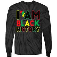 I Am Black History Month African American Pride Celebration Tie-Dye Long Sleeve Shirt