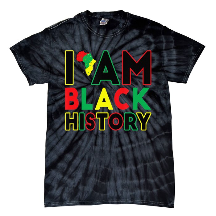 I Am Black History Month African American Pride Celebration Tie-Dye T-Shirt