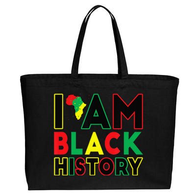 I Am Black History Month African American Pride Celebration Cotton Canvas Jumbo Tote