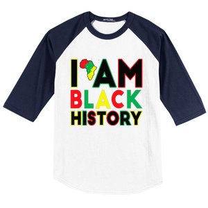 I Am Black History Month African American Pride Celebration Baseball Sleeve Shirt