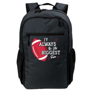 ILl Always Be His Biggest Fan Leopard Football Mom Sister Gift Daily Commute Backpack