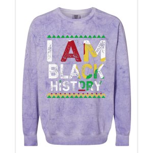 I Am Black History Month African American Pride Celebration Colorblast Crewneck Sweatshirt