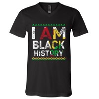 I Am Black History Month African American Pride Celebration V-Neck T-Shirt