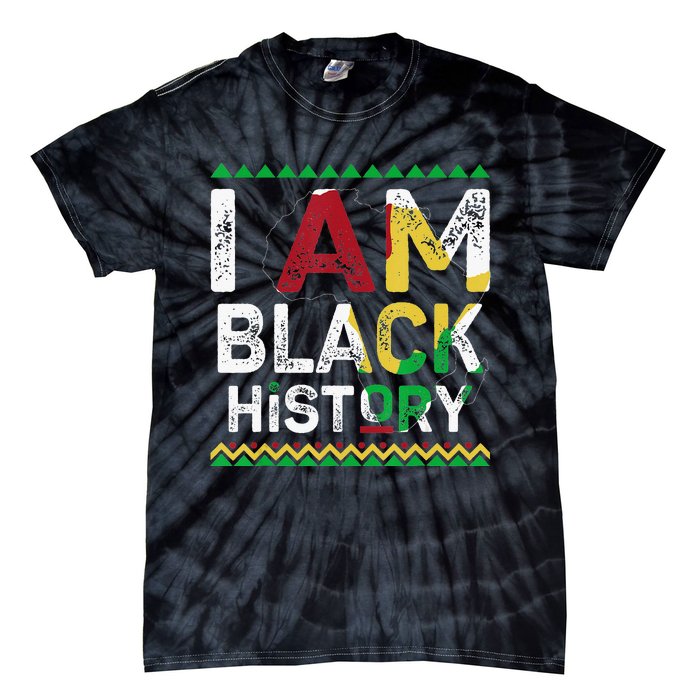 I Am Black History Month African American Pride Celebration Tie-Dye T-Shirt