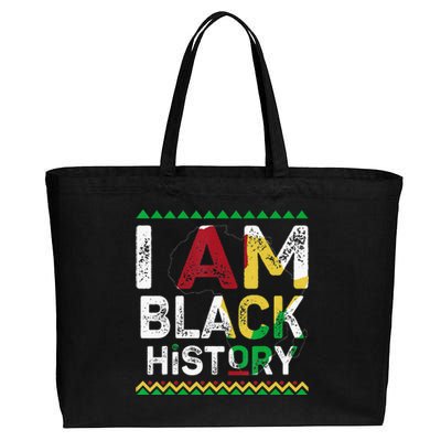 I Am Black History Month African American Pride Celebration Cotton Canvas Jumbo Tote