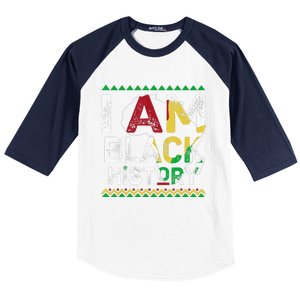 I Am Black History Month African American Pride Celebration Baseball Sleeve Shirt