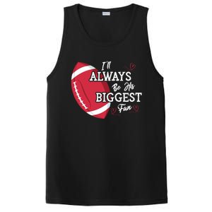 ILl Always Be His Biggest Fan Leopard Football Mom Sister Gift PosiCharge Competitor Tank