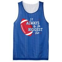 ILl Always Be His Biggest Fan Leopard Football Mom Sister Gift Mesh Reversible Basketball Jersey Tank