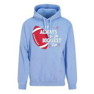 ILl Always Be His Biggest Fan Leopard Football Mom Sister Gift Unisex Surf Hoodie