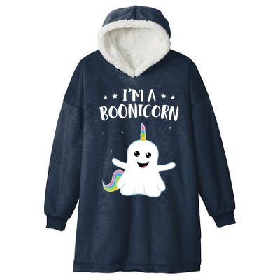 Im A Boonicorn Gift Unicorn Ghost Funny Halloween Gift Hooded Wearable Blanket