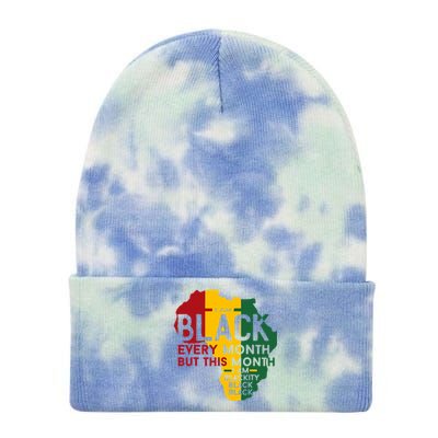 I Am Black History Month Afro African Pride Gift Tie Dye 12in Knit Beanie