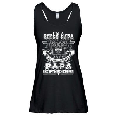 I'm A Biker Papa Funny Motorcycle Rider Grandpa Father's Da Ladies Essential Flowy Tank
