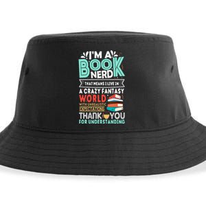 Im A Book Nerd Funny Reading Gifts For Book Lovers Sustainable Bucket Hat