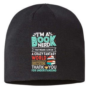 Im A Book Nerd Funny Reading Gifts For Book Lovers Sustainable Beanie