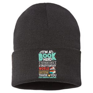 Im A Book Nerd Funny Reading Gifts For Book Lovers Sustainable Knit Beanie