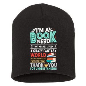 Im A Book Nerd Funny Reading Gifts For Book Lovers Short Acrylic Beanie