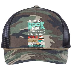 Im A Book Nerd Funny Reading Gifts For Book Lovers Retro Rope Trucker Hat Cap