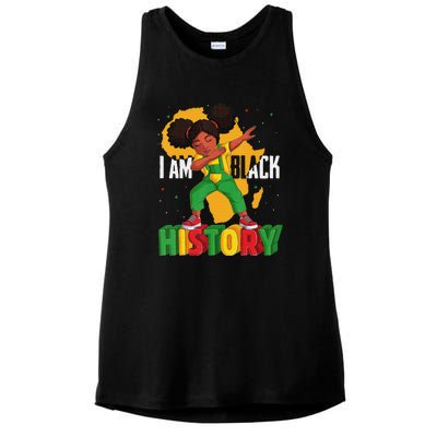 I Am Black History Women Black History Month Ladies PosiCharge Tri-Blend Wicking Tank