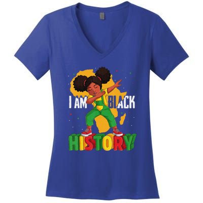 I Am Black History Women Black History Month Women's V-Neck T-Shirt