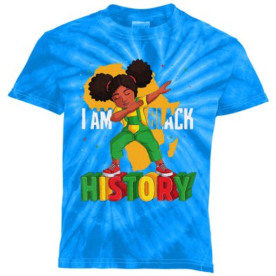 I Am Black History Women Black History Month Kids Tie-Dye T-Shirt