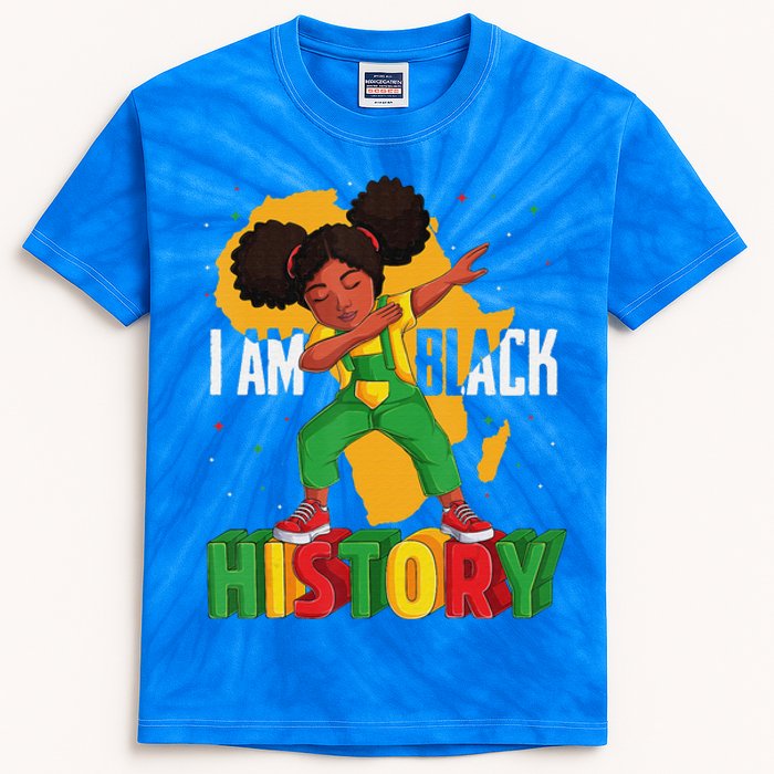 I Am Black History Women Black History Month Kids Tie-Dye T-Shirt