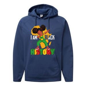 I Am Black History Women Black History Month Performance Fleece Hoodie