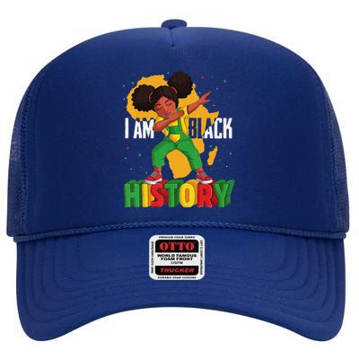 I Am Black History Women Black History Month High Crown Mesh Back Trucker Hat