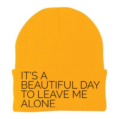 Its A Beautiful Day To Leave Me Alone Gift Sarcastic Gift Knit Cap Winter Beanie