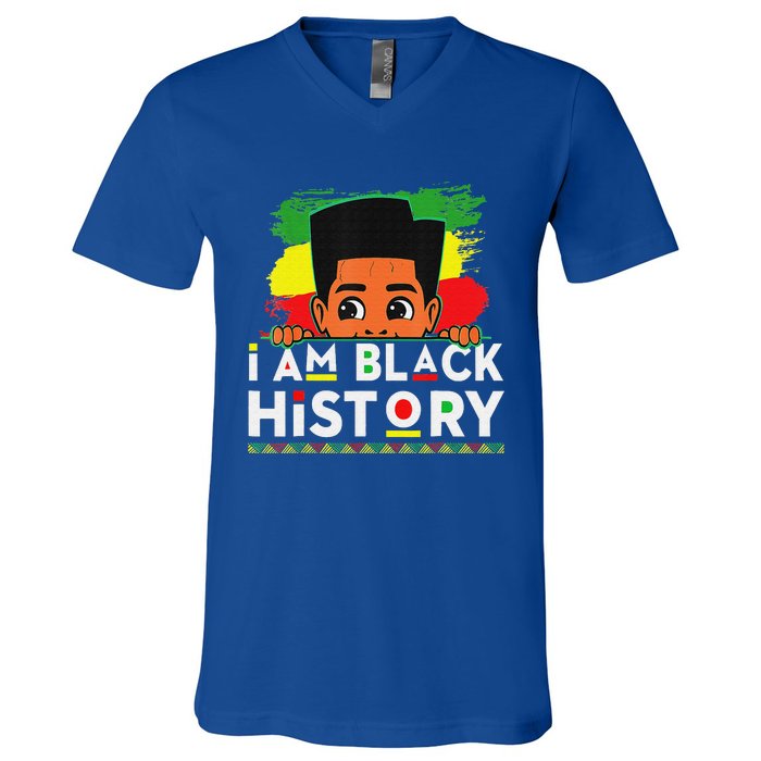 I Am Black History Black History Month V-Neck T-Shirt