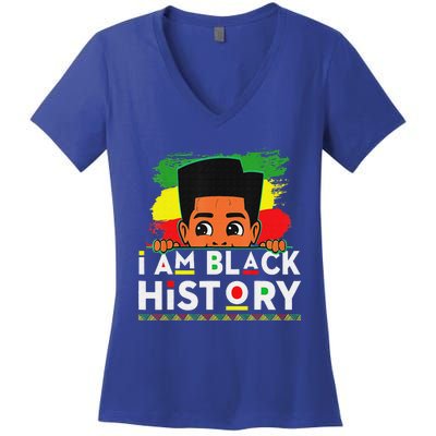 I Am Black History Black History Month Women's V-Neck T-Shirt