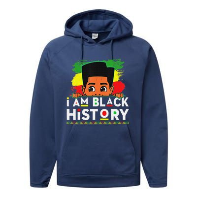 I Am Black History Black History Month Performance Fleece Hoodie