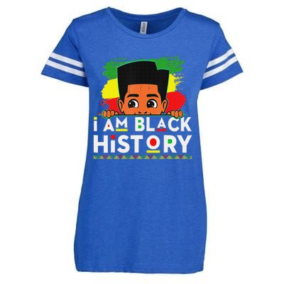 I Am Black History Black History Month Enza Ladies Jersey Football T-Shirt