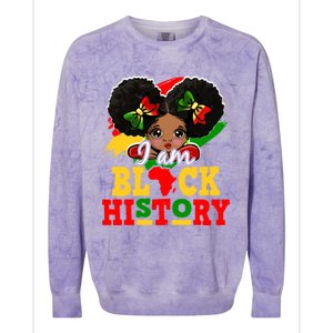 I Am Black History Month Black Melanin Gift Colorblast Crewneck Sweatshirt