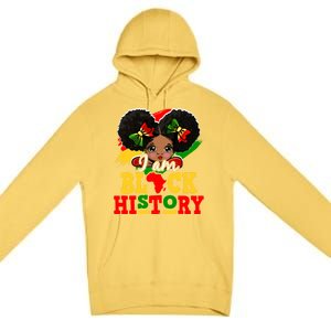 I Am Black History Month Black Melanin Gift Premium Pullover Hoodie