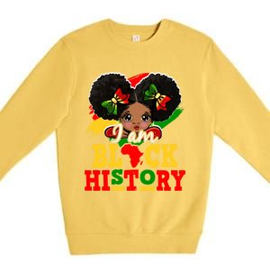 I Am Black History Month Black Melanin Gift Premium Crewneck Sweatshirt