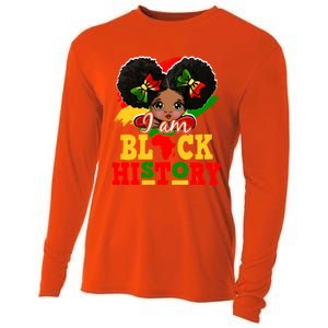 I Am Black History Month Black Melanin Gift Cooling Performance Long Sleeve Crew